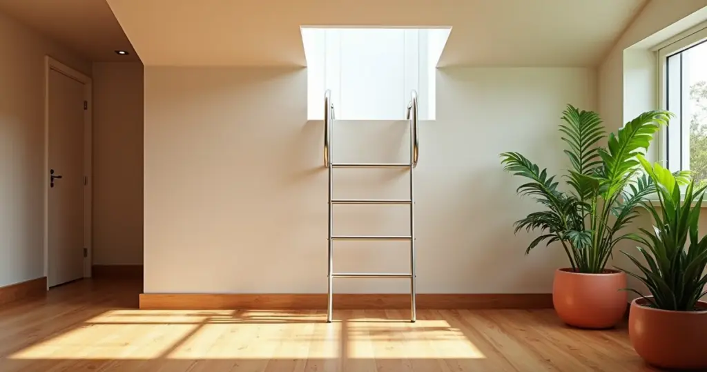 42 ideias de escada alçapão para otimizar seu sótão