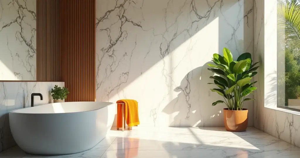 Mármore Carrara no Banheiro: Ideias e Cuidados Essenciais