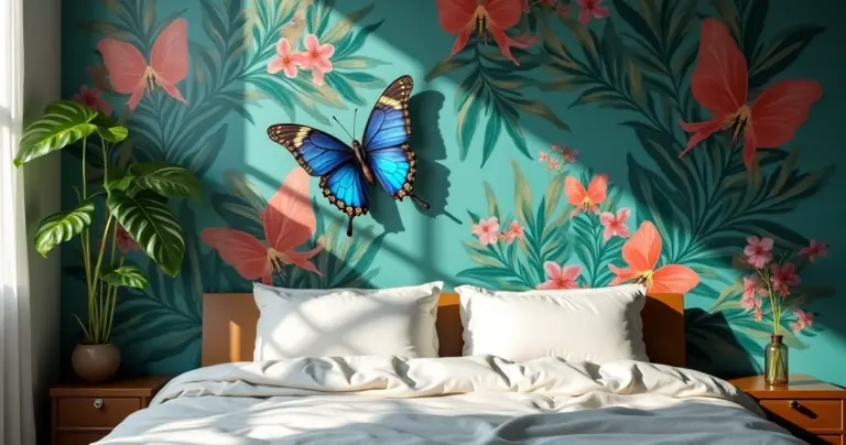 60 Ideias de Papel de Parede com Borboletas para Decorar sem Errar
