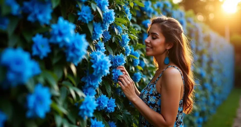 132 Ideias de Trepadeira com Flor Azul para Transformar Seu Muro