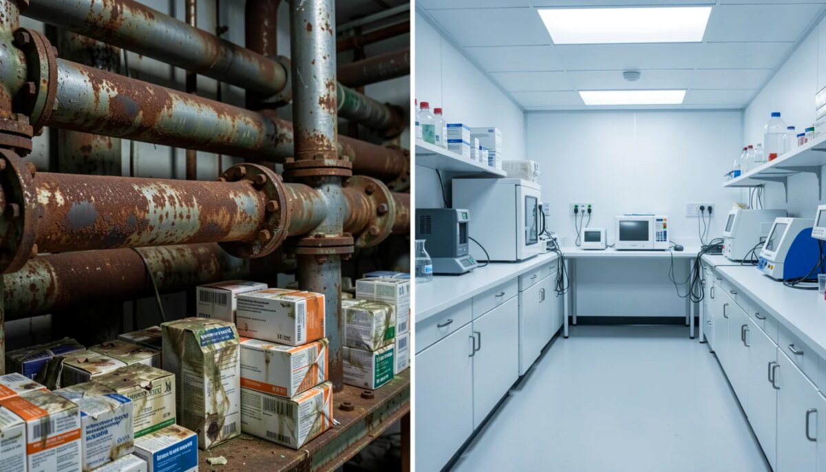 Controle preciso da umidade em processos farmacêuticos e ambientes industriais Comparativo de ambiente industrial com e sem controle de umidade