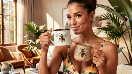 Caneca abelha esmaltada ou de cerâmica? As diferenças que mudam o uso Caneca abelha esmaltada ou de cerâmica? As diferenças que mudam o uso